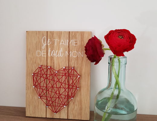 Pancarte Je t'aime de tout mon amour - Ma déco aux petits oignons